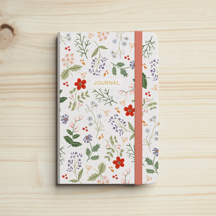 Journal with a flower pattern
