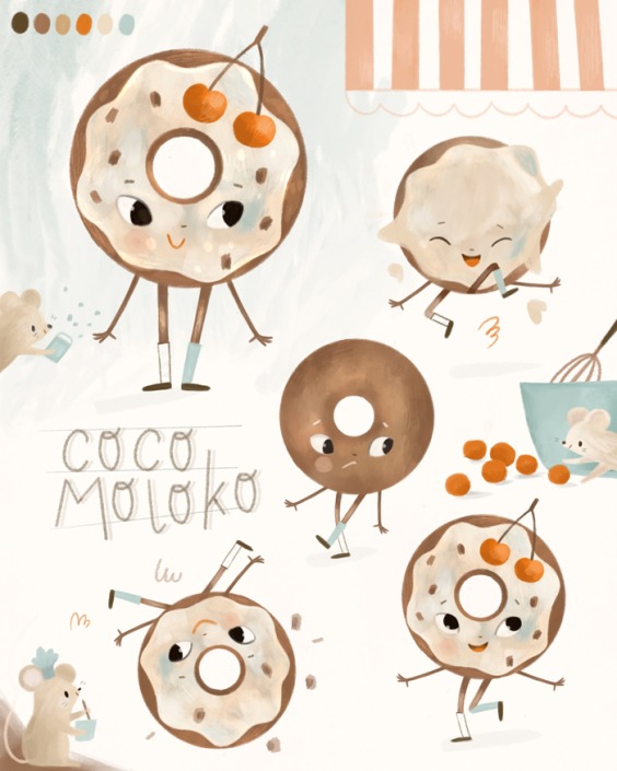 Character sheet of donut Mono Moloko